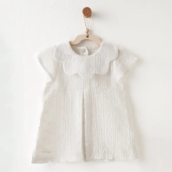 Andywawa AC26644 Baby Chic Elbise Ekru