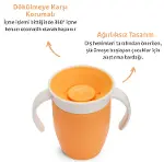 Munchkin Mucize 360° Alıştırma Bardağı 6 Ay+ 207 ml Turuncu-2