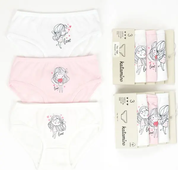 Katamino Safinaz Kız 3lü Slip K128666 Asorti