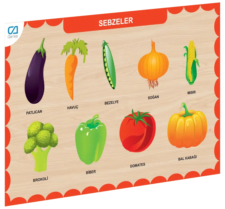CAAHS-3205 CA GAMES AHŞAP SEBZELER BUL-TAK