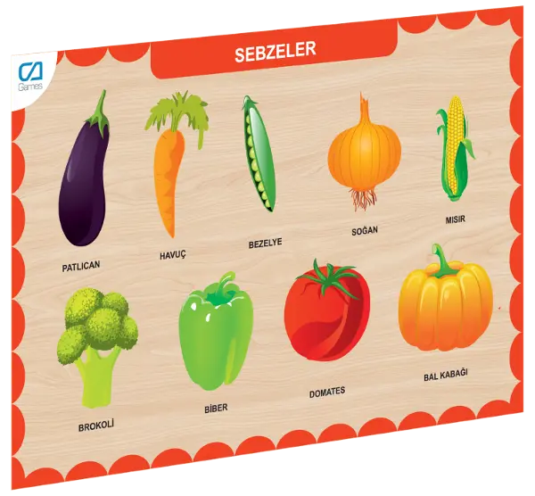 CAAHS-3205 CA GAMES AHŞAP SEBZELER BUL-TAK