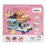 P885301 PANLOS Brick - One Meow Serisi -  Guazi'nin Dondurma Arabası 723 Parça Yapım Seti-2