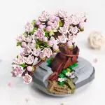LZ1661 LOZ Eternal Flowers Serisi - Pembe Sakura Kiraz Ağacı 426 Parça Yapım Seti-1