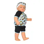 2251 Gamze, Konuşan Aliş Erkek Kel Bebek 55 cm-3