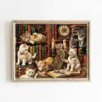20090 PUZZLE 500 CATS İN THE LİBRARY-3