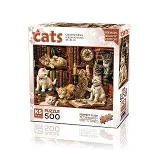 20090 PUZZLE 500 CATS İN THE LİBRARY-1