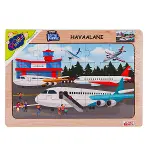 ONY-233-234-235-236 Ahşap Eğitici Puzzle Havaalanı -Onyıl Oyuncak-3