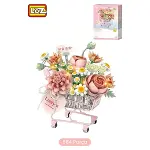 LZ4124 LOZ PEMBE ARABALI ÇİÇEKLER 584 PARÇA BLOCK-1