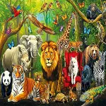 31504 FOREST ANIMALS 100 PARÇA PUZZLE-2