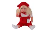 5214 60 CM TRİKOLU TULUMLU SAÇLI BÜYÜK BEBEK-2