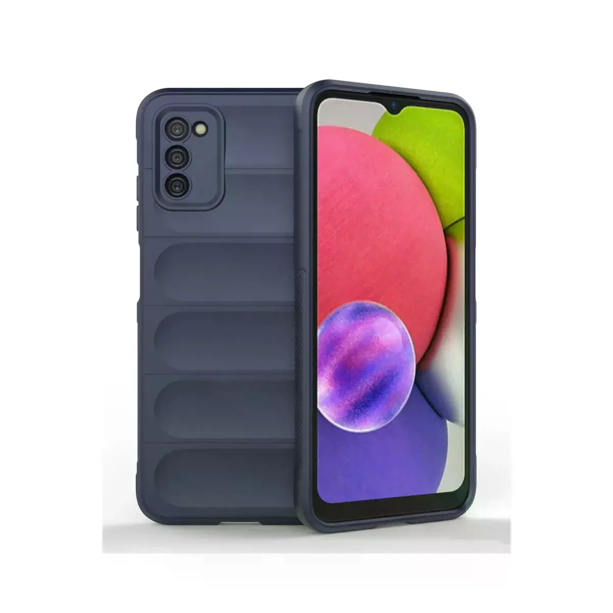 Samsung Galaxy A03s Kılıf Optimum Silikon - Lacivert