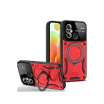 Xiaomi Redmi 12c Kılıf Joy Lens Standlı Kapak - Kırmızı-1