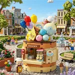 P881201 PANLOS TEDDY BEAR KOLEKSİYONU DONDURMA DÜNYASI 354 PARÇA BLOCK OYUNCAK-2