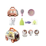 JND-6801 Taşıma Araba Çantalı Hareketli Pilli Kedi Set -Vardem Oyuncak-4