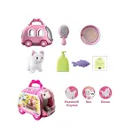 JND-6801 Taşıma Araba Çantalı Hareketli Pilli Kedi Set -Vardem Oyuncak-6
