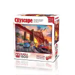 22039 PUZZLE 1500 FORTH BRİDGE AT SUNSET LİFE UNDER THE BRİDGE-1