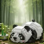 LZ-8804 LOZ DİNLENEN PANDA 340 PARÇA BLOCK OYUNCAK-3