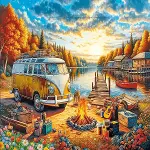 20810 PUZZLE 1000 VOS VOS CAMP FİRE ST SUNSET-2