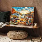 20810 PUZZLE 1000 VOS VOS CAMP FİRE ST SUNSET-3