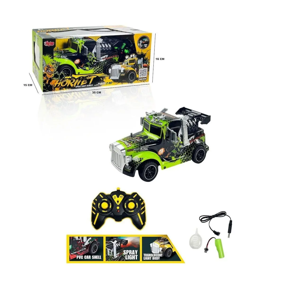 RQ3020 Kumandalı Buhar Çıkartan Çekici Tır Kafası