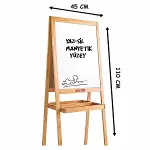 2195 AYAKLI ÇİFT TARAFLI MANYETİK AHŞAP YAZI TAHTASI-3