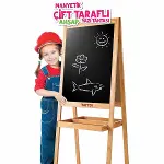 2195 AYAKLI ÇİFT TARAFLI MANYETİK AHŞAP YAZI TAHTASI-4