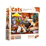 20052 Kittens in the Writer’s Office 500 Parça Puzzle-1