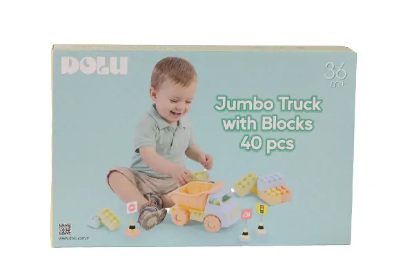 5219 OYUNCAK JUMBO KAMYON VE BLOKLAR 40 PARÇA