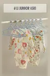 6’lı Bebek Askısı & Bebek Gardırop Askısı Gri Set-1