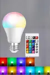 RGB Led Lamba Led Işık Ampul Renk Değiştirebilen 100 Watt-4