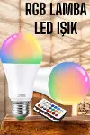 RGB Led Lamba Led Işık Ampul Renk Değiştirebilen 100 Watt-1