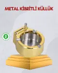 Paslanmaz Çelik Küllük Çakmaklı Masa Üstü Kullanım-1