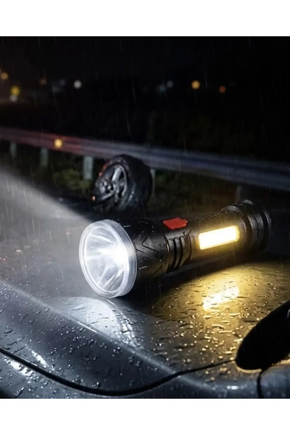 Uzun Menzilli Işıldak Şarjlı 9 LED 4 Kademeli Aydınlatma