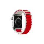 Apple Watch 42mm Mountain Kordon - Beyaz-kırmızı-1