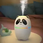 Sevimli Panda Figürlü Hava Nemlendirici – Ultrasonik Soğuk Buhar Makinesi, LED Işıklı Masaüstü Oda N-1