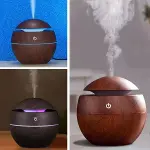 Küre Model Akasya Renk Hava Nemlendirici – Ultrasonik Soğuk Buhar Makinesi, LED Işıklı Masaüstü Oda-3