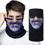 Sakallı Yüz Desenli Baf Buff – Çok Amaçlı Boyunluk & Maske 1 No-1