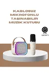 Bluetooth Karaoke Mikrofon ve Hoparlör Seti Taşınabilir-1