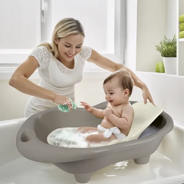 7270 HİPPO OYUNCAK BEBEK YIKAMA KÜVETİ VE DESTEĞİ STONE GRİ