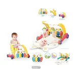 BIB6016- Vardem Piyanolu Bebek Yürüteci ve Tavşan Desenli Kırmızı Oyun Halısı  2 in 1-3