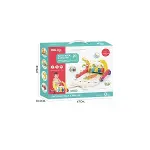 BIB6016- Vardem Piyanolu Bebek Yürüteci ve Tavşan Desenli Kırmızı Oyun Halısı  2 in 1-1