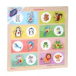 ONY-366-367 Ahşap Tutmalı Eşleştirme -Hayvanlar ve Yavruları-2
