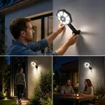 168B Solar LED Büyük Dış Mekân Lambası, Hareket Sensörlü, Kumandalı, 3 Modlu Ultra Parlak COB Işık, Su Geçirmez Kablosuz Duvar Apliği (4745)-2