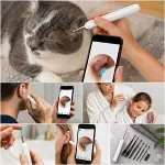 Beyaz Kablosuz HD Görüntülü Kulak Temizleme Kamerası, LED Işıklı Type-C Şarjlı iOS ve Android Uyumlu Kulak Temizleme Seti (4745)-3