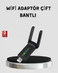 1200 Mbps Dual Band WiFi Adaptör – 5.8G & 2.4G Çift Antenli-1