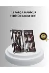 Profesyonel Tırnak Bakım Seti Çelik Aletli Şık Deri Çantalı-1