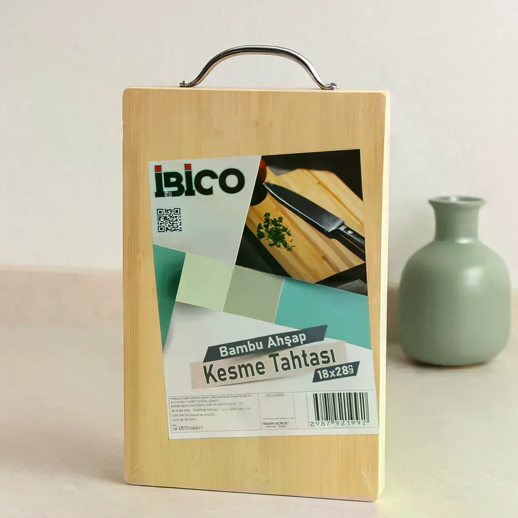 Bambu Kesim Tahtası 18x28x1.7 cm - Metal Kulplu