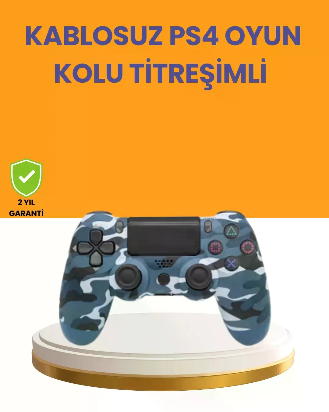 PS4 Kablosuz Oyun Kolu Gecikmesiz Bağlantılı Ergonok Tasarımlı