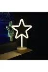 Yıldız Tasarımlı Neon Led Masa Ve Gece Lambası Dekoratif Işık-2