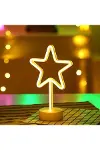 Yıldız Tasarımlı Neon Led Masa Ve Gece Lambası Dekoratif Işık-4